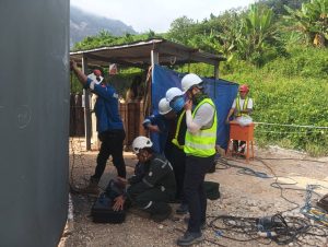 NDT inspection team conducting ultrasonic testing in Malaysia