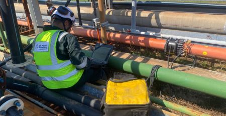 CT Precise Engineering pipeline inspection at chemical plant Malaysia using API 570, LRUT, UTTM and rope access