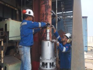 Safety valve online calibration equipment installed on valve in Malaysia